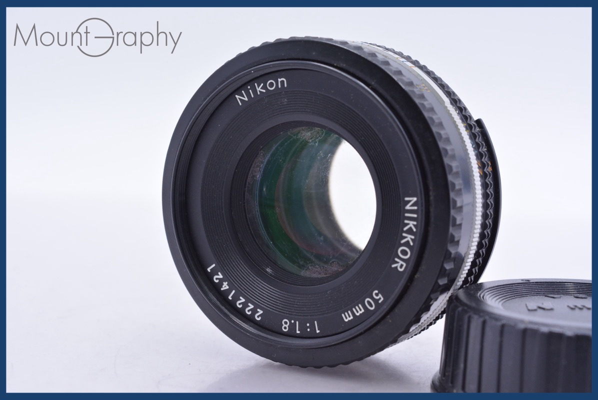 【動作保証】 ニコン Nikon NIKKOR 50mm F1.8 Ai-S 後キャップ付 同梱無料 #mj8474