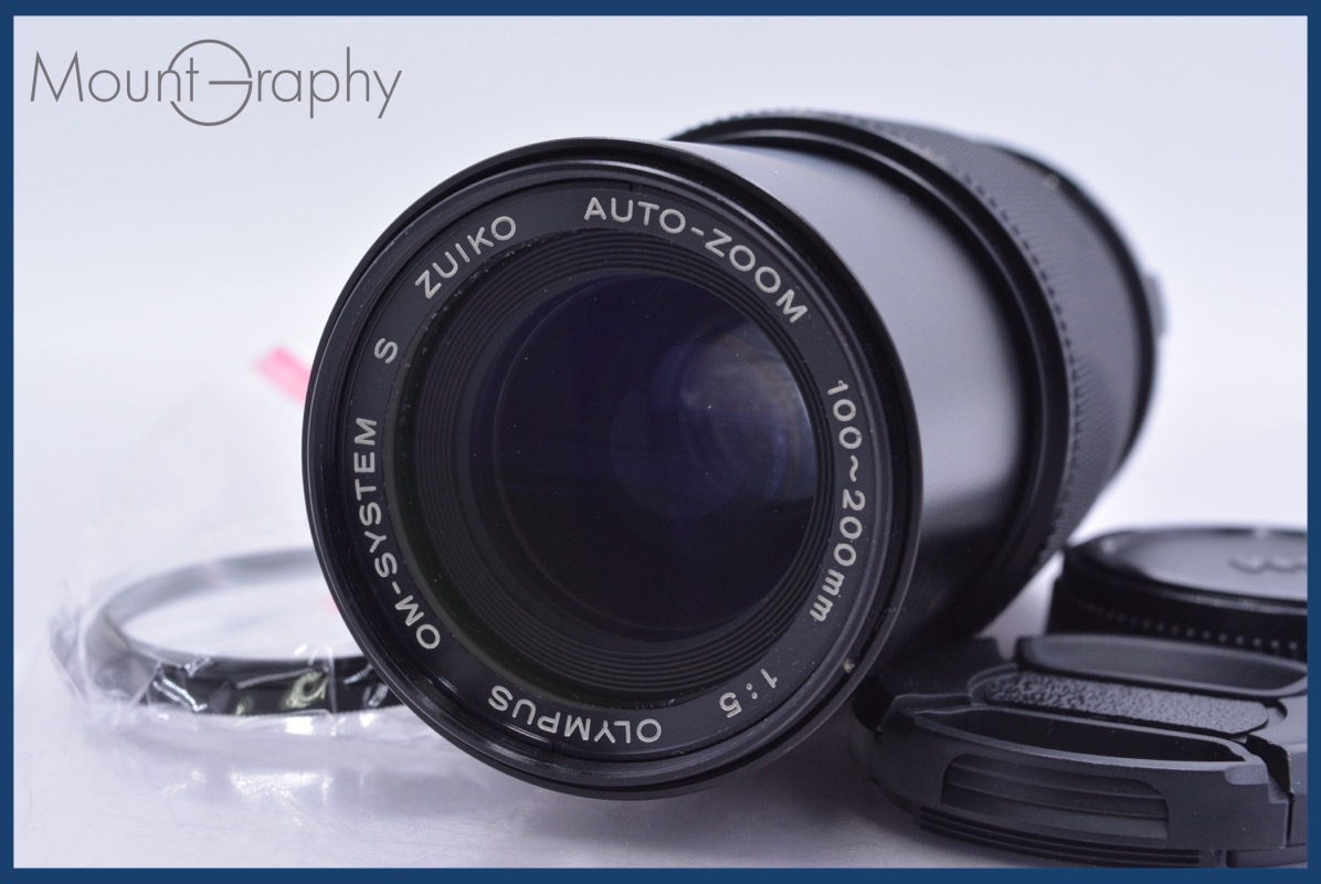 【動作保証】 オリンパス OLYMPUS OM-SYSTEM S ZUIKO AUTO-ZOOM 100-200mm F5 前後キャップ付 同梱無料 #am3660