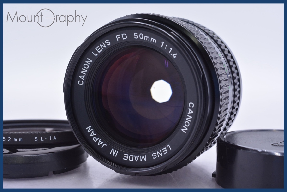 【動作保証】 キヤノン Canon NEW FD 50mm F1.4 前後キャップ&レンズフィルター付 同梱無料 #am3795