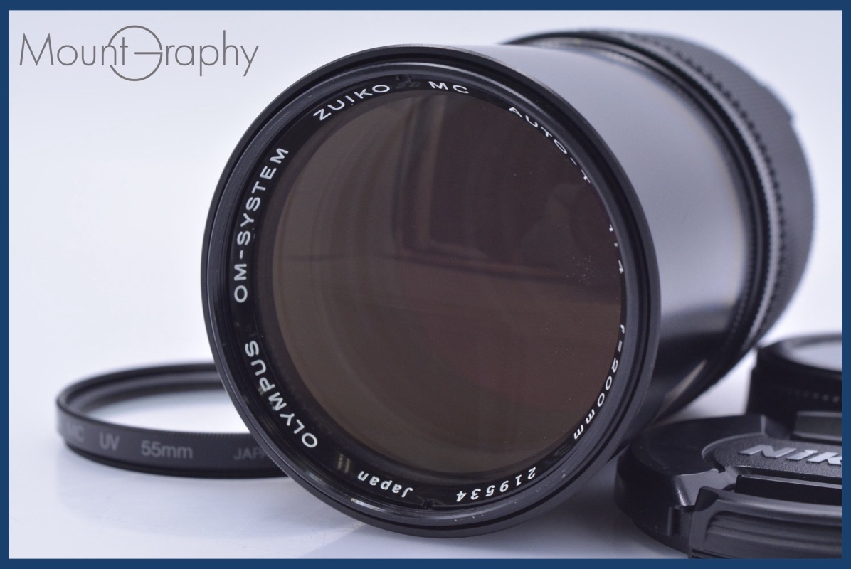 【動作保証】 オリンパス Olympus OM-SYSTEM E.ZUIKO AUTO-T 200mm F4 前後キャップ&レンズフィルター付 同梱無料 #mj8818