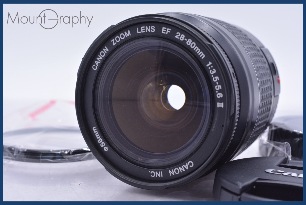 【動作保証】 キヤノン Canon EF 28-80mm F3.5-5.6 II 前後キャップ&レンズフィルター付 同梱無料 #am4058