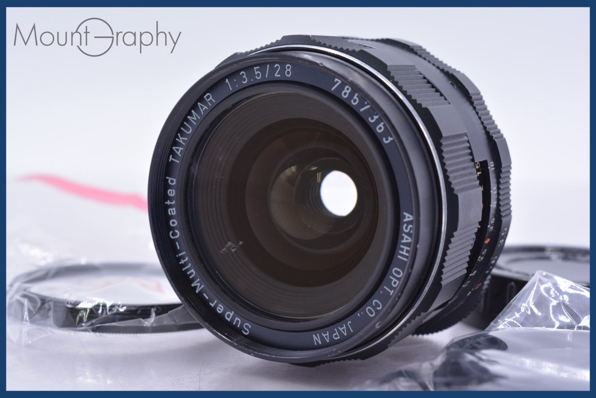 【動作保証】 ペンタックス PENTAX Super-Multi-Coated TAKUMAR 28mm F3.5 前後キャップ&レンズフィルター付 同梱無料 #am4065