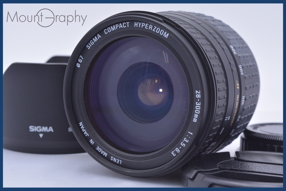 【動作保証】 シグマ SIGMA COMPACT HYPERZOOM 28-300mm F3.5-6.3 ASPHERICAL MACRO 前後キャップ&フード付 ペンタックスK用(AF) #am4179
