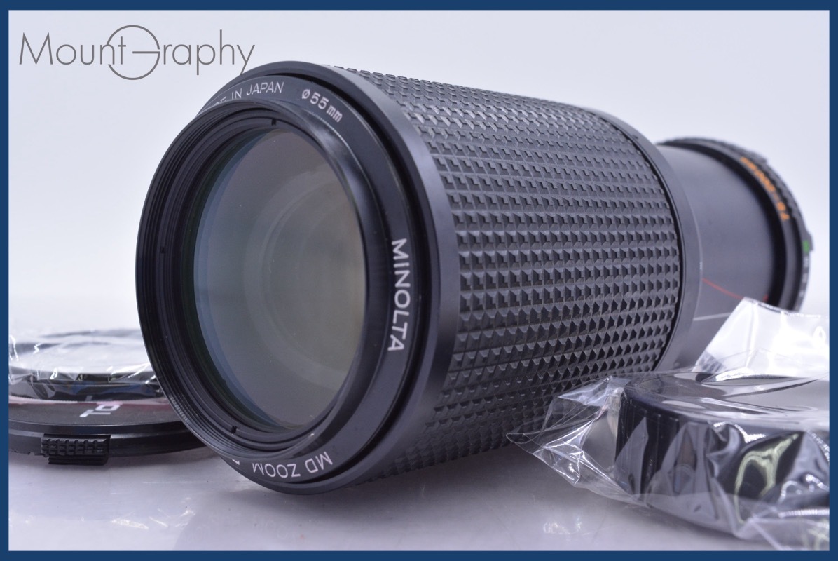 【動作保証】 ミノルタ MINOLTA MD ZOOM ROKKOR 75-200mm F4.5 前後キャップ&レンズフィルター付 同梱無料 #mj9122