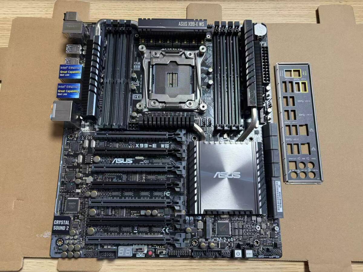 JG★中古品 BIOS確認済 ASUS X99-E WS マザーボード IOパネル付属★