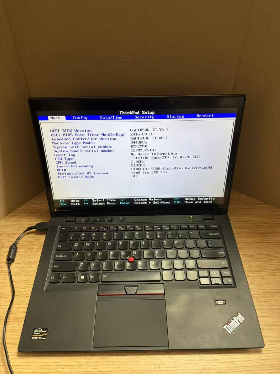 J 41★Lenovo ThinkPad X1 Carbon 第3世代 Inter Core i7 3667U@2.0Ghz /8GB /14インチ /FHD タッチ付き★