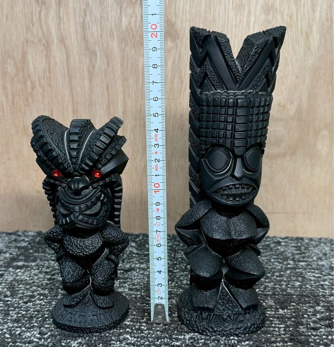 20260205-3 保管品　現状品　ティキ像　 置物2個セット　 インテリア オブジェ