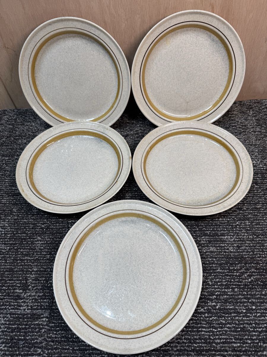 20260203-4 長期保管品　現状品　曽根陶器　APOLLO STONE アポロストーン　プレート5枚 皿 プレート