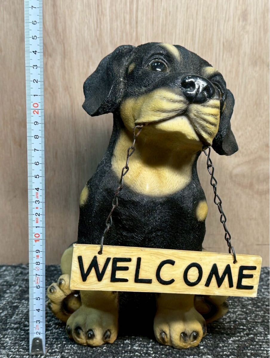 20260210-1 長期保管品　ダックス　 置物 犬　 動物　 玄関　 ウェルカムボード　 インテリア