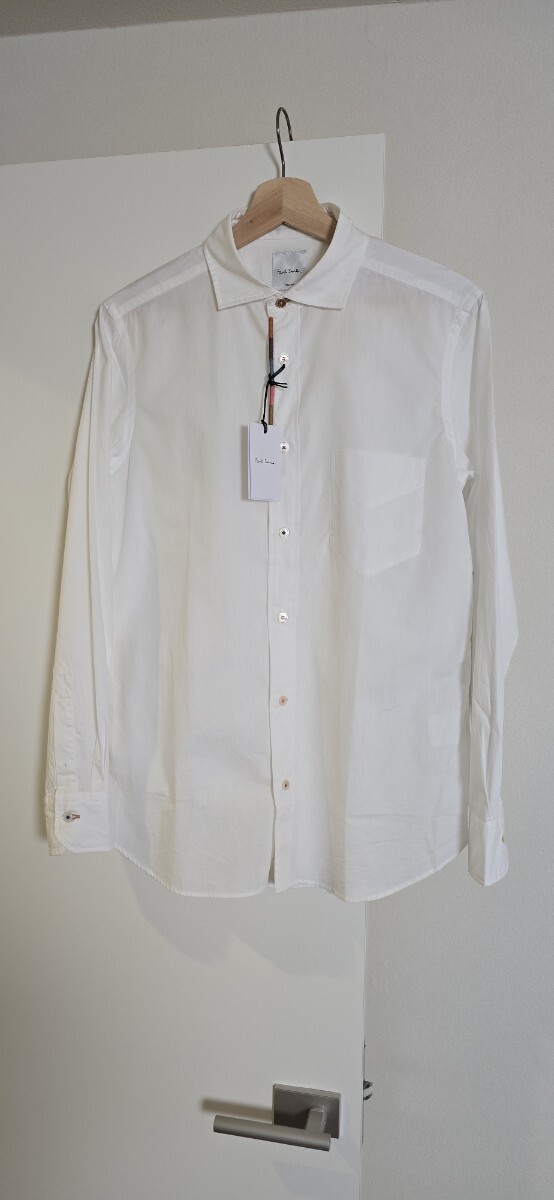 Paul Smith ポールスミス アーティストストライプ エンブロイダリー シャツ M 長袖シャツ