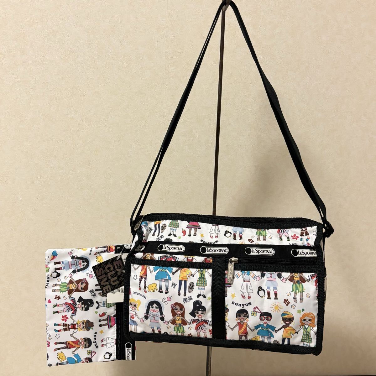 ● タグ付き 未使用 レスポートサック LeSportsac ショルダーバッグ トートバッグ ポーチ付き 斜めがけ トラベルバッグ ハワイ限定 