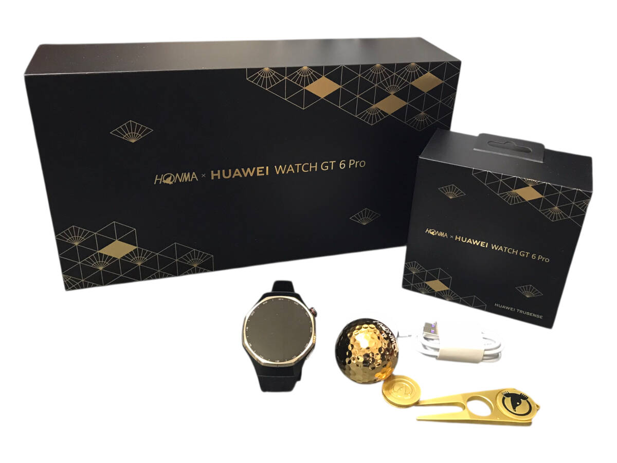 【美品】HUAWEI WATCH GT 6 Pro ATM-B29 ブラック HONMAモデル AMOLEDディスプレイ スマートウォッチ 本体