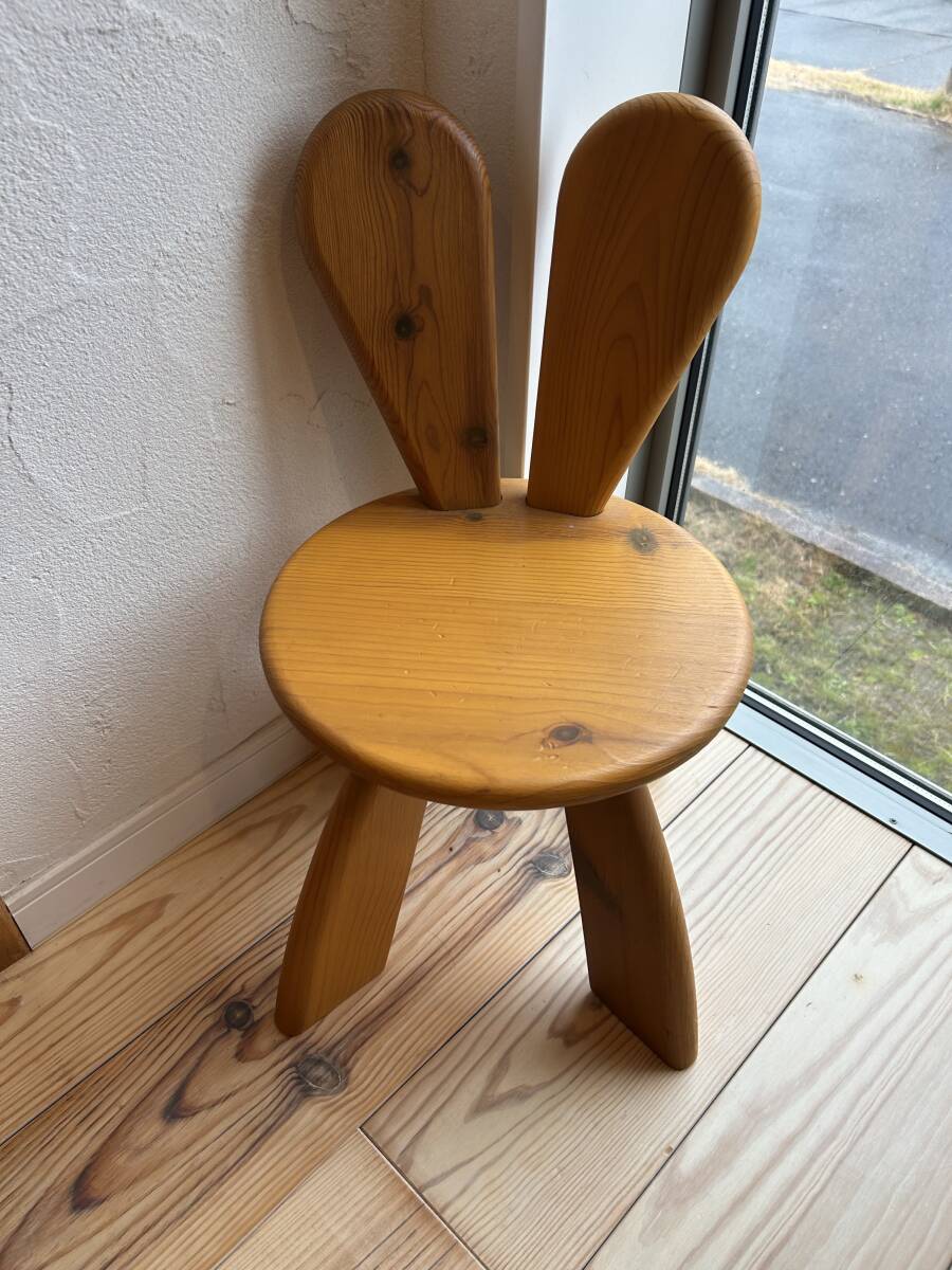 モデルハウス展示品　広松木工/WF キッズラビットチェア/キッズナチュラル/渡辺優　②