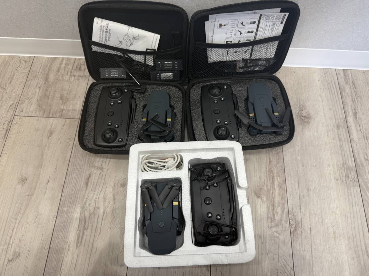 【FI418】COLLAPSIBLEQUADROCOPTER 海外製ドローン三点セット＆現状品 通電動作未確認　ジャンク