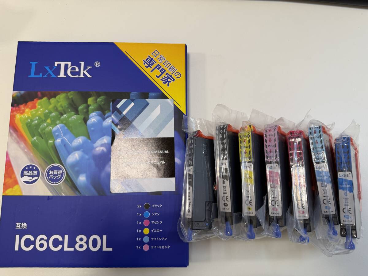 369★LxTek エプソン EPSON 互換インク プリンター インクカートリッジ IC6CL80L 7色 使用期限 2028/12/28 新品 未使用