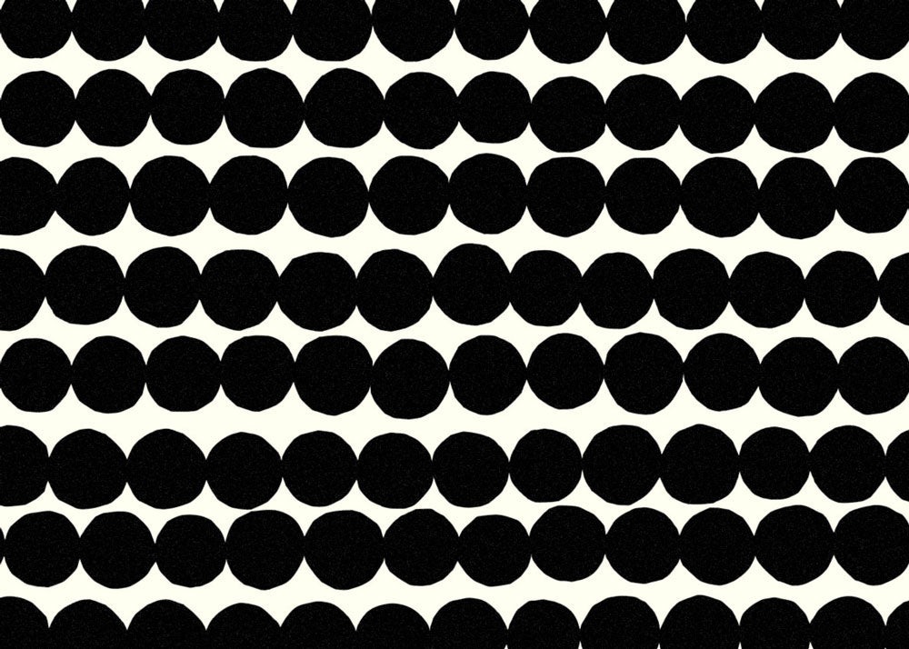 マリメッコ 壁紙 23320 ラシィマット ブラック 70cm幅 不織布 クロス 北欧デザイン marimekko Rasymatto 輸入壁紙