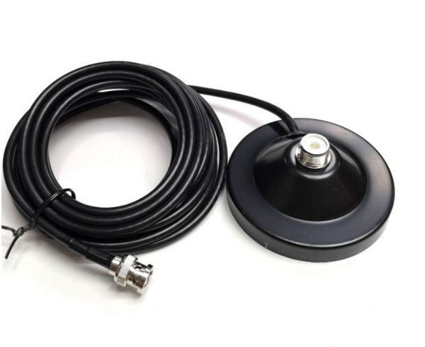 BNC マグネット基台 MJ-BNCP 簡単取付け モービル 台 ハンディ機用 BNC型 コネクター ケーブル 5m BNC-P - MJ Mメス BNCオス アンテナ 基台