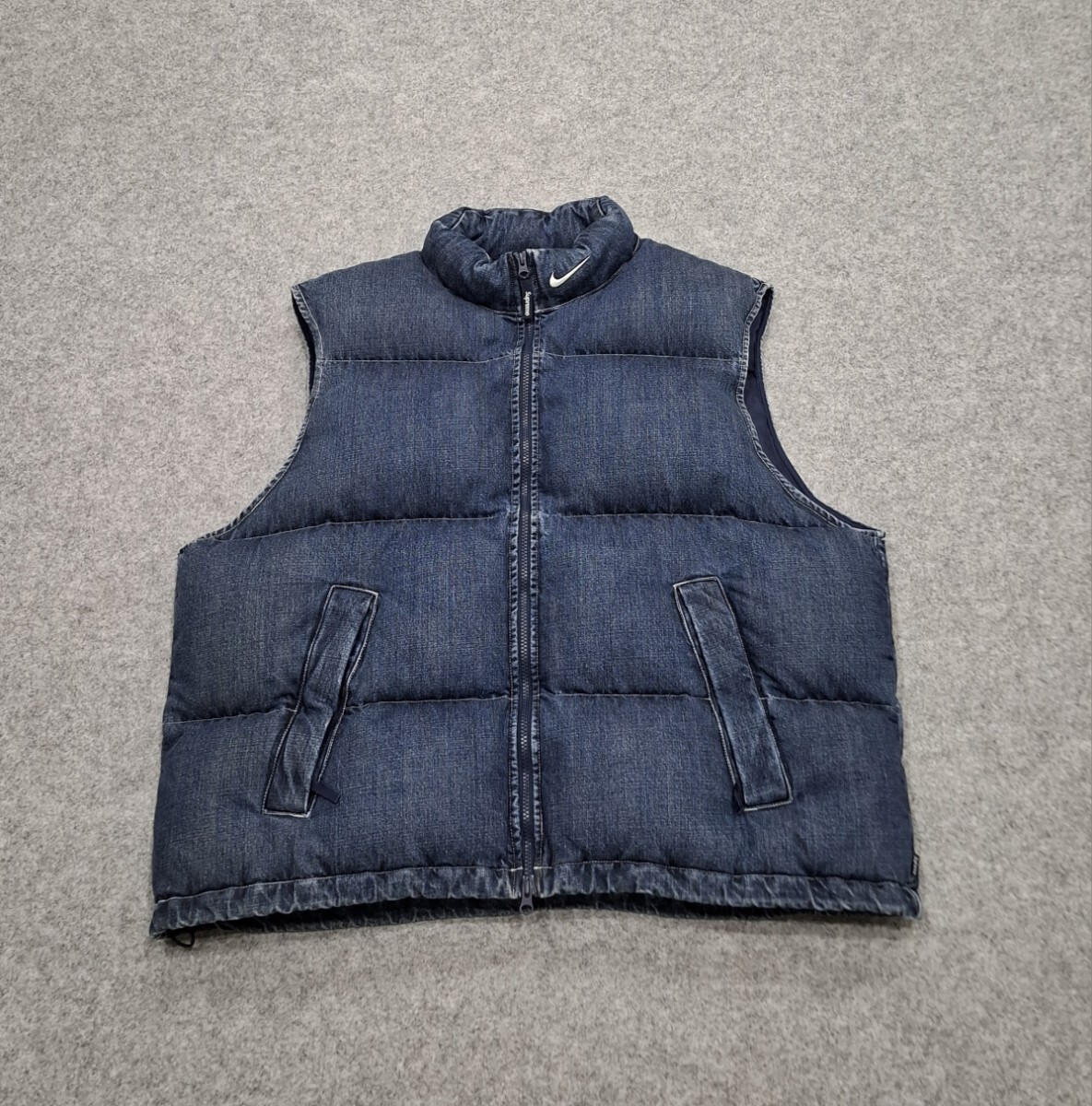 Supreme x Nike Denim Puffer Vest Indigo　シュプリーム　ナイキ　ベスト　デニム　XL