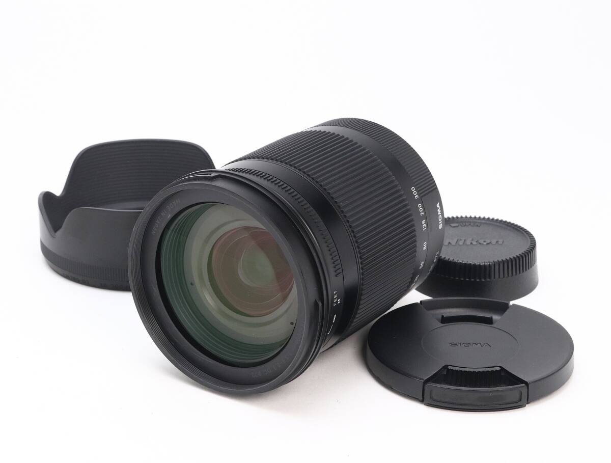 B+ (並品) SIGMA シグマ 18-300mm F3.5-6.3 DC OS HSM Contemporary Macro Nikon F 初期不良返品対応 22-42