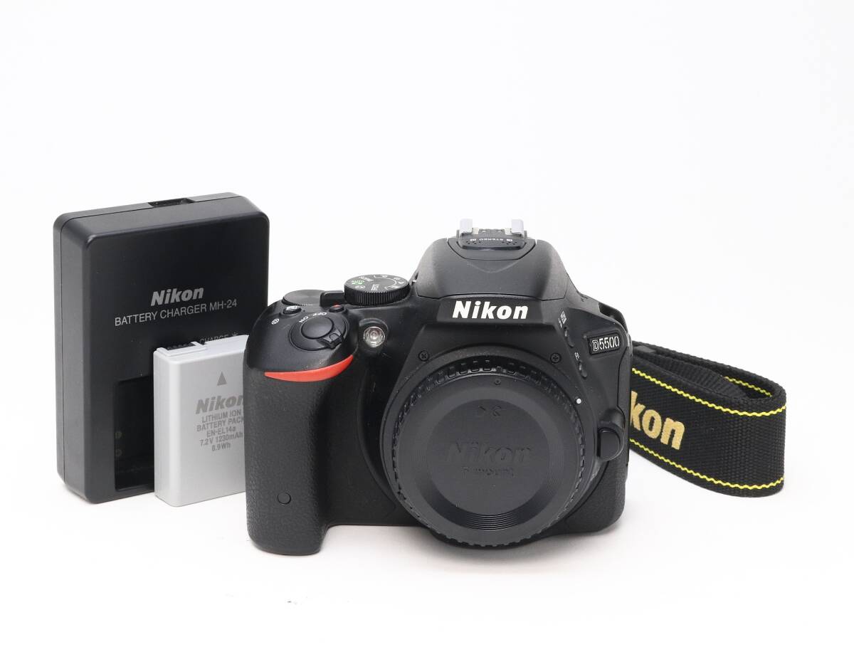 AB (良品) Nikon ニコン D5500 ボディ ブラック シャッター数 9,895枚 初期不良返品対応 22-17