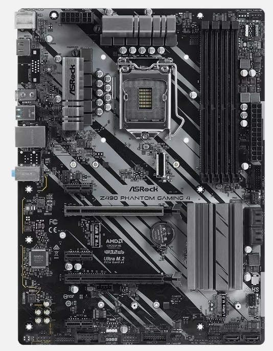 ASRock Z490 Phantom Gaming 4 Intel Z490 LGA1200 DDR4 M.2 NVME ATX Motherboard