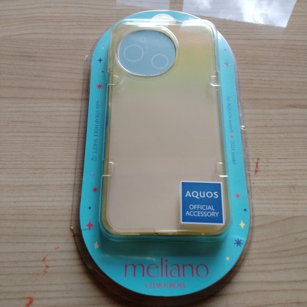 ◇ELECOM AQUOS sense9 用 meliano ソフトケース クリアオーロラ SH-53E イエロー PM-S244UCAYL