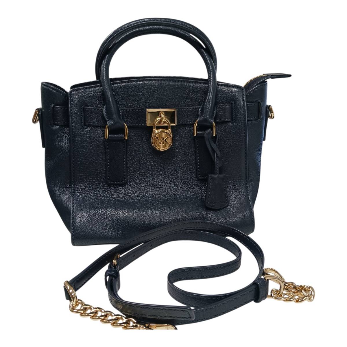 MICHAEL KORS マイケルコース ハミルトン スモール ショルダーバッグ　2WAY NVY レザー