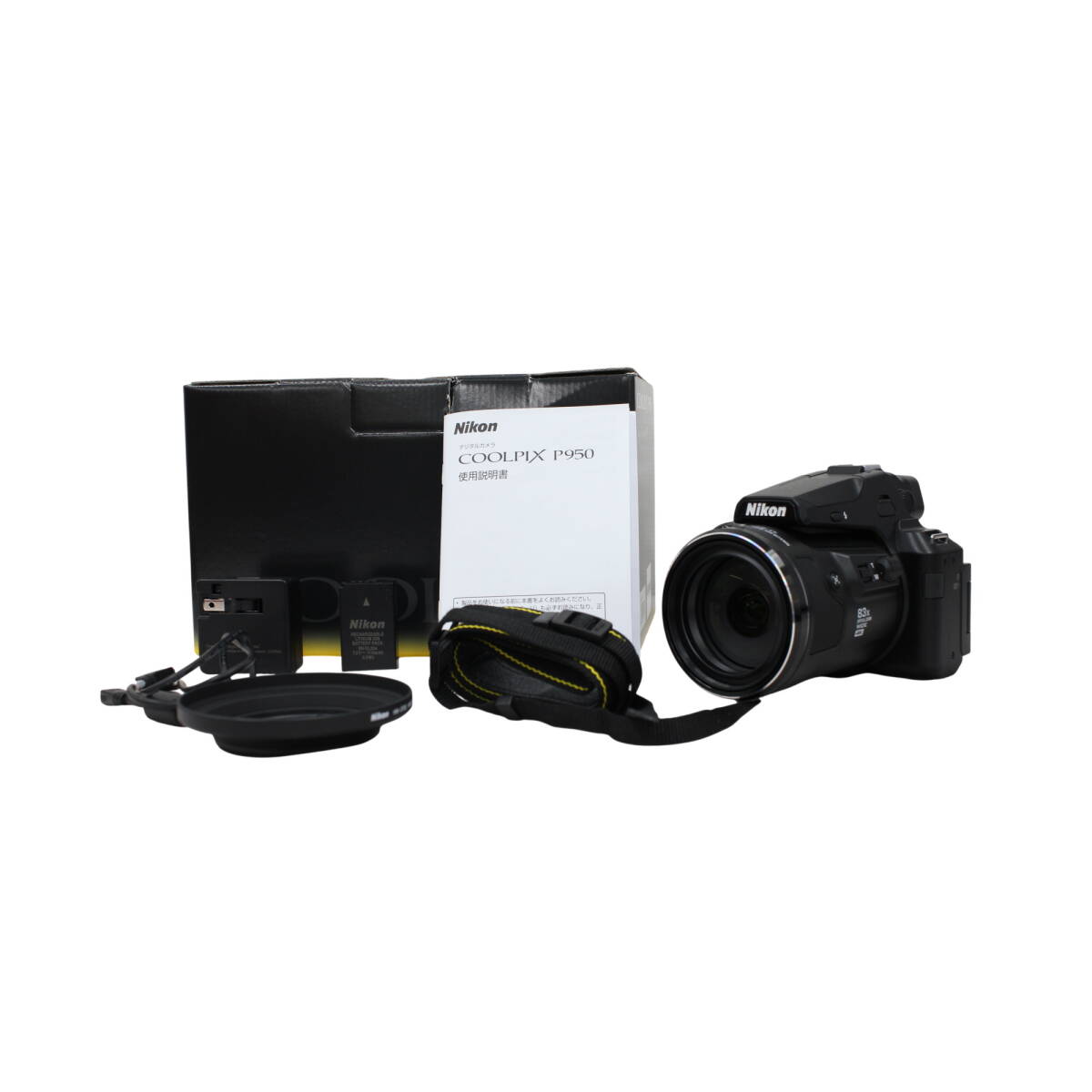 【美品 返品保証】 【元箱付き】ニコン Nikon COOLPIX P950 83x バッテリー付き コンパクトデジタルカメラ e7004