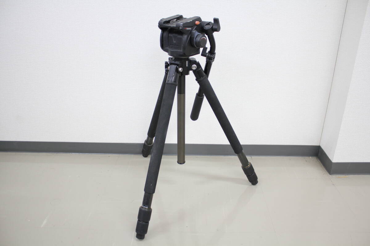【返品保証】 ベルボン Velbon Carmagne 630E + マンフロット Manfrotto 503HDV 雲台セット e6189