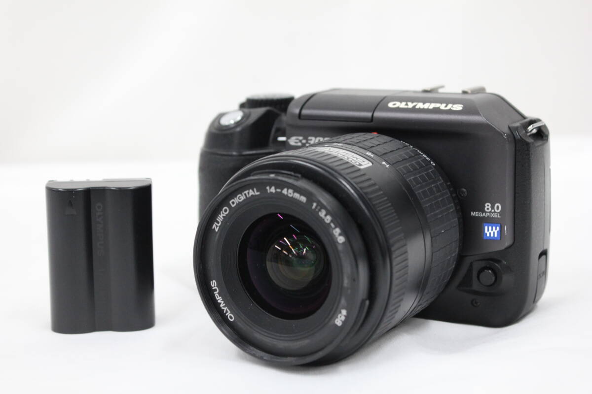 【返品保証】 オリンパス Olympus E-300 ZUIKO DIGITAL 14-45mm F3.5-5.6 バッテリー付き デジタル一眼 e6232