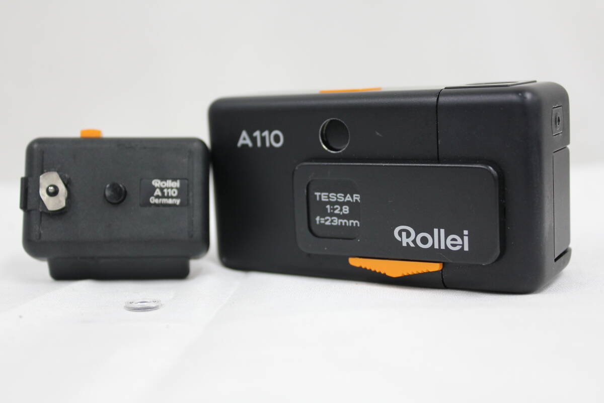 【返品保証】 ローライ Rollei A110 ブラック TESSAR 23mm F2.8 コンパクトカメラ e6556