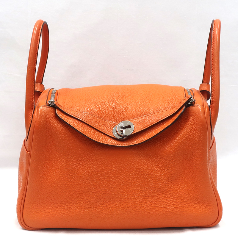【美品】HERMES／エルメス　リンディ30　トリヨンクレマンス　オレンジ　□M刻印　ショルダーバッグ　700030155