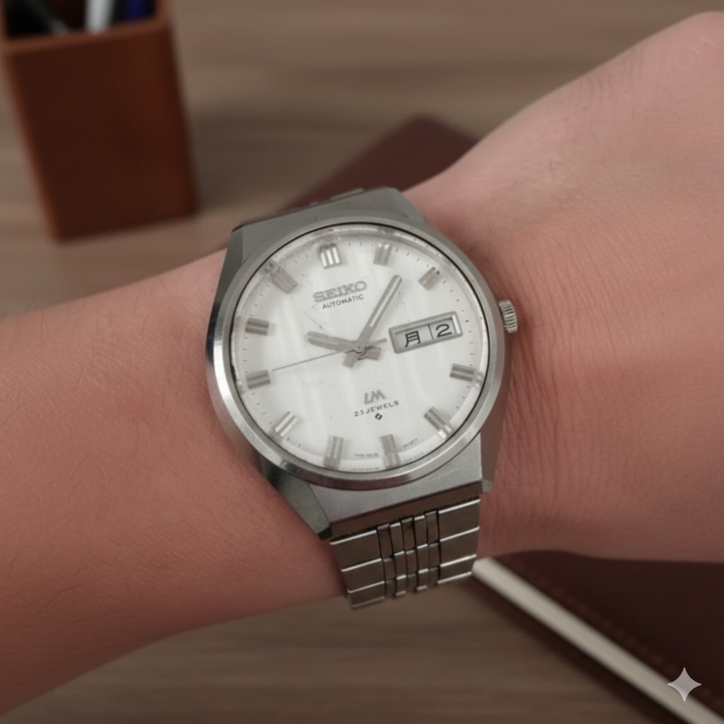 【セイコー /1975年8月製造/ヴィンテージ/稼働品】 SEIKO LORD MATIC ロードマチック 23石 5606-8061自動巻き デイデイト　メンズ腕時計