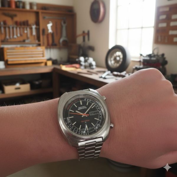 【 セイコー 5スポーツ/ヴィンテージ/ 1971年7月製造/稼動品】 SEIKO5 SPORTS Speed-Timer 7017-8000 自動巻 クロノグラフ メンズ腕時計