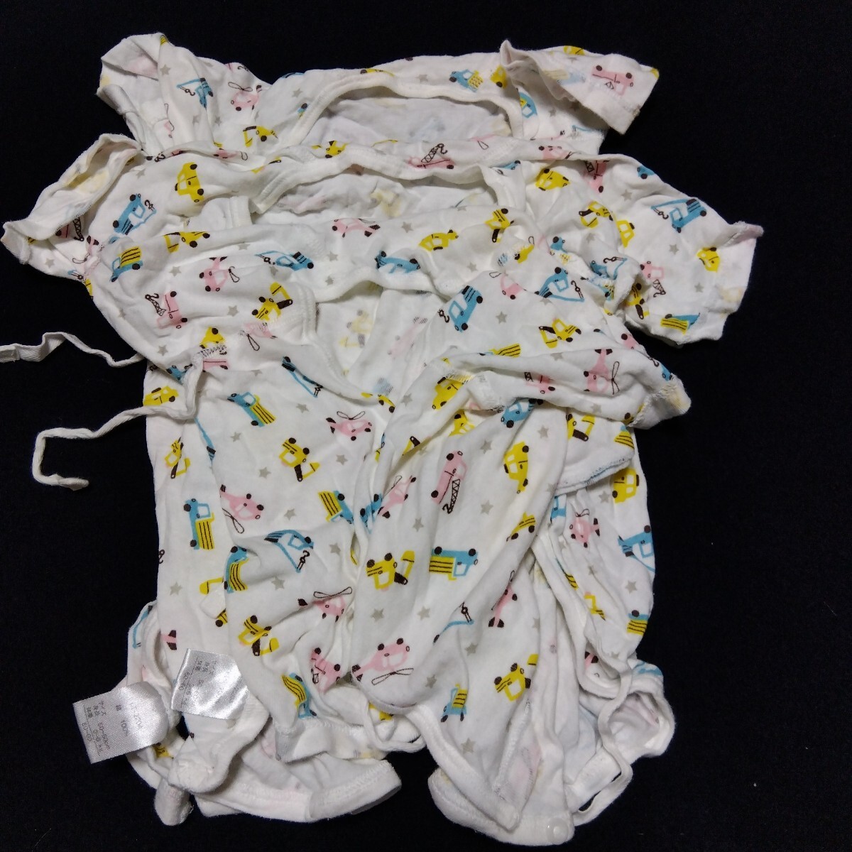 ベビー肌着 50-60 3枚セット 長肌着 2枚 短肌着 1枚 ベビー服 肌着 コンビ肌着 ベビー 60-1