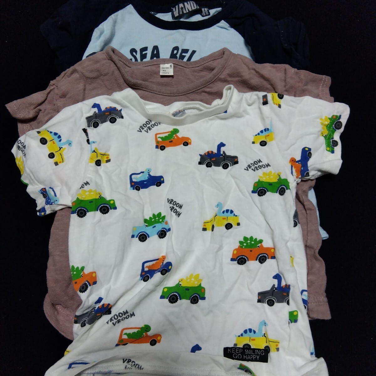 【送料無料】 子供服 100 3枚セット 半袖 Tシャツ 夏服 男の子 はたらくくるま 100-2