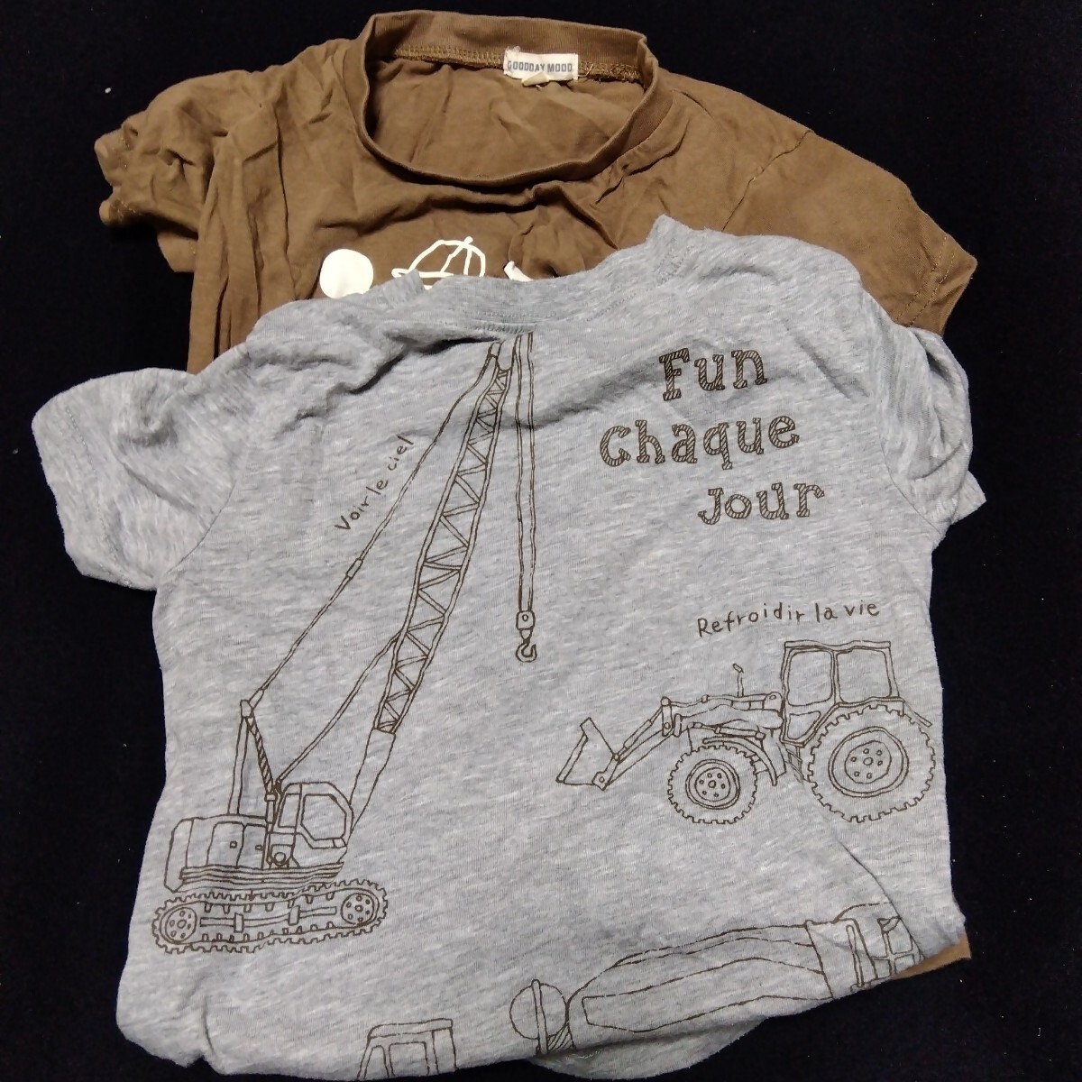 キッズ Tシャツ 120 2着セット 半袖Tシャツ 半袖 はたらくくるま 男の子 120-1