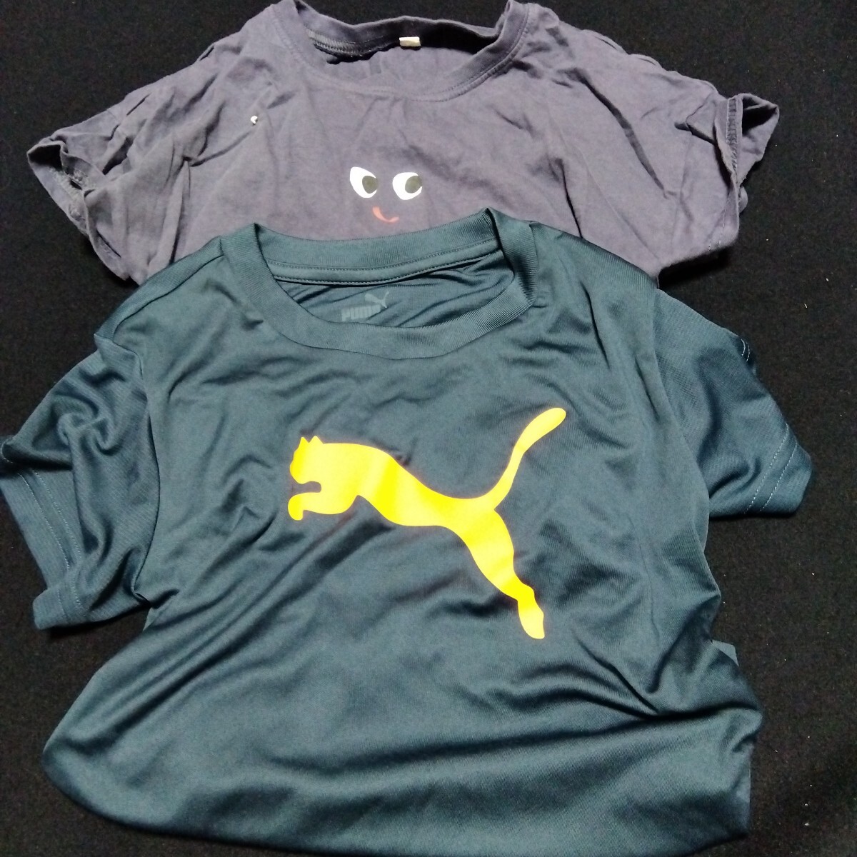 【送料無料】 PUMA Tシャツ 120 男の子 スポーツウェア 半袖 半袖Tシャツ プーマ ネイビー 2着セット 120-5