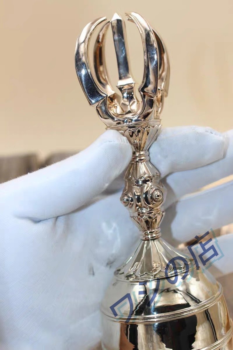 「密教法具 寺院用仏具」極上品 真言宗 金剛鈴 銅製 磨き仕上げ 仏具