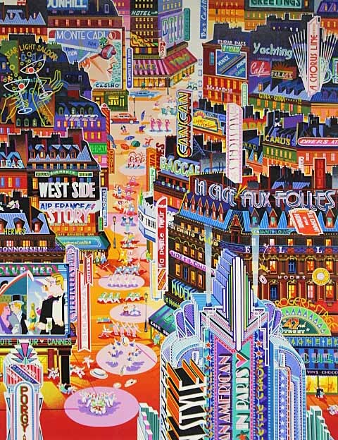 ■★ヒロヤマガタ（山形博導） 【アメリカン イン パリス】 1986年 シルクスクリーン 直筆サイン エディション有り