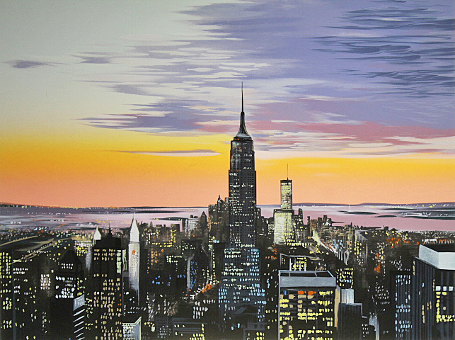 ■★バテュ（Battut） 【夜を迎える街】 シルクスクリーン 直筆サイン エディション有り