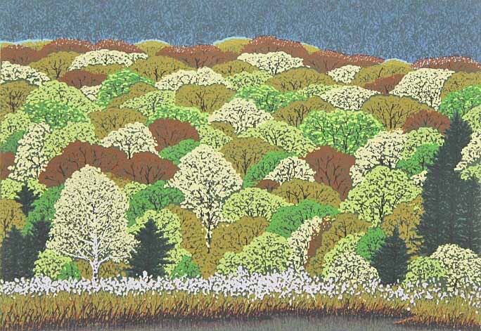 ■★小暮真望 【紅葉】 シルクスクリーン 直筆サイン エディション有り