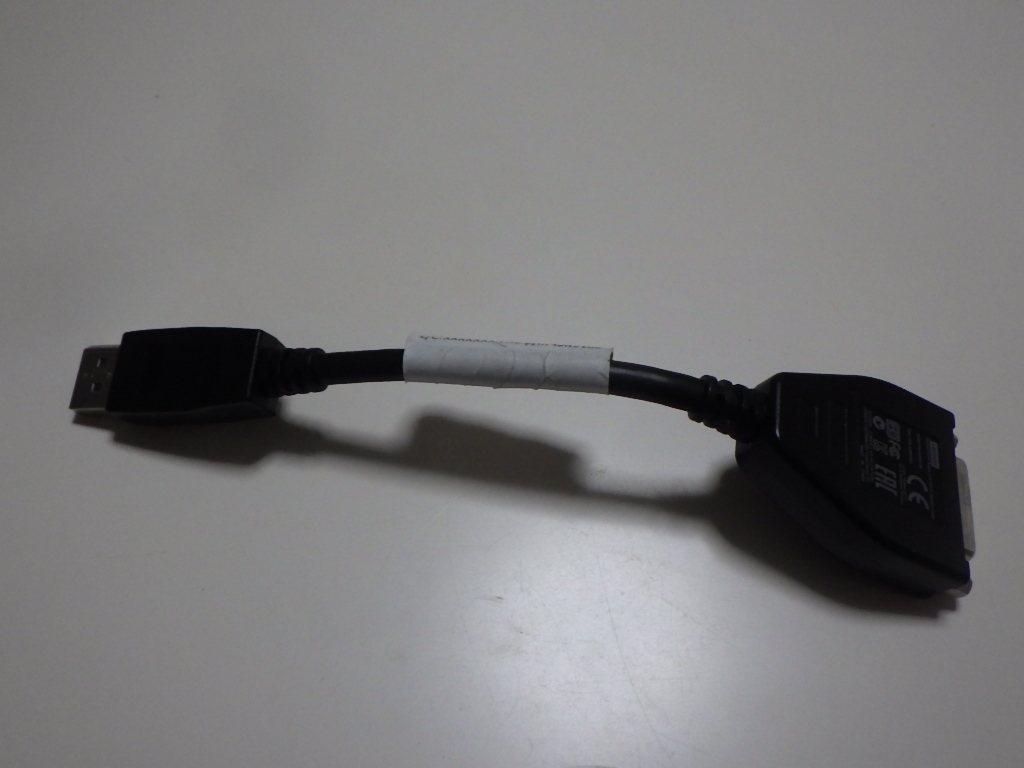 DisplayPort DVI-D変換ケーブル
