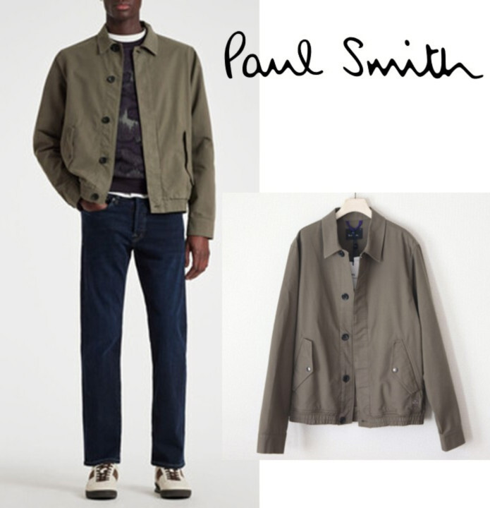 新品タグ付き【ポールスミス】ハリントンジャケット スウィングトップ ブルゾン M カーキ v8032