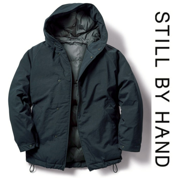 85,800円新品タグ付き【STILL BY HAND スティルバイハンド】河田フェザー フーデッドダウンジャケット 黒 46 v8013