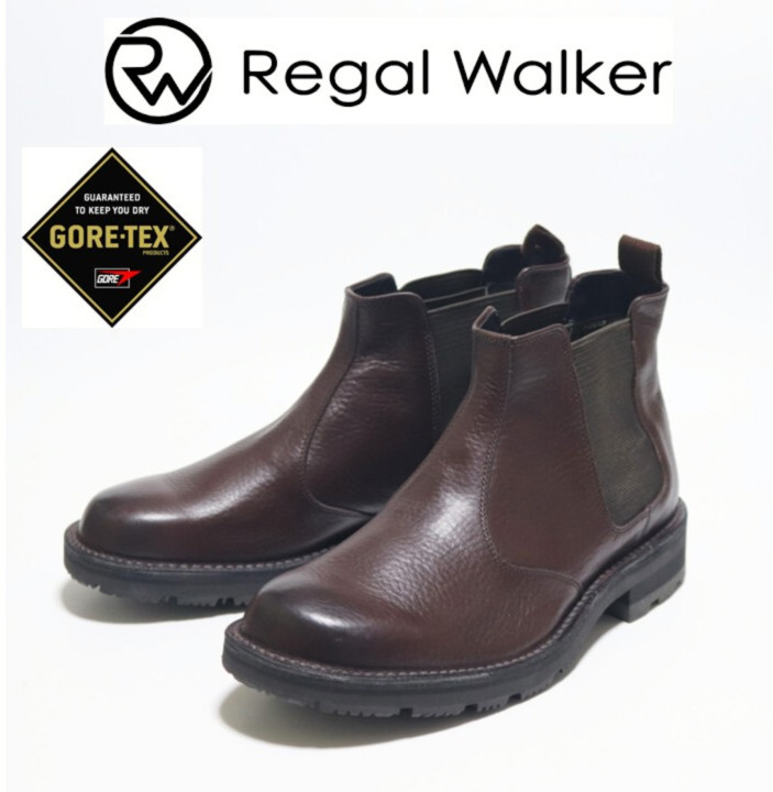 31,900円新品【リーガル REGAL WALKER】ゴアテックス「コロバンショ」を採用 サイドゴア レザーブーツ 25-25.5cm v8019