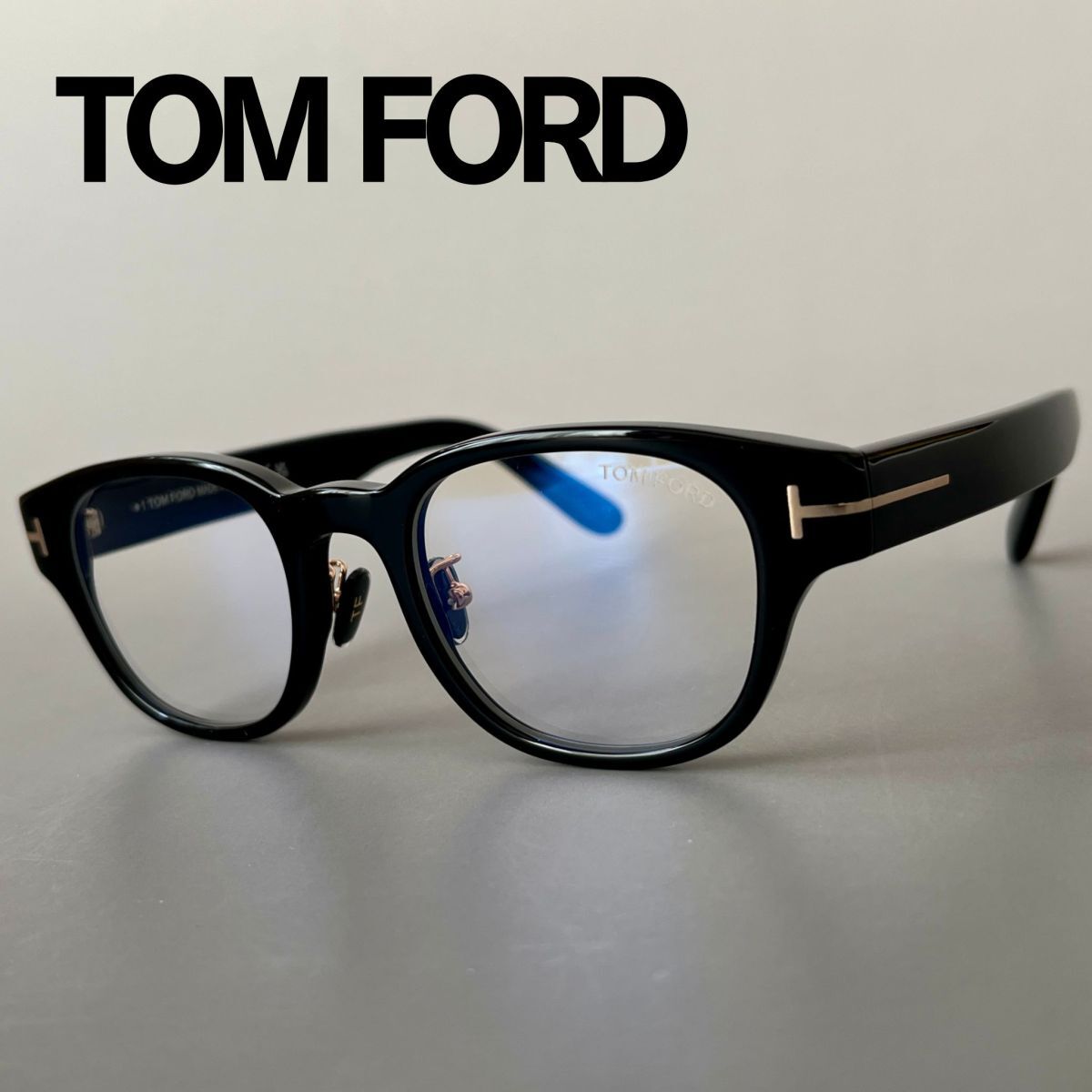 トムフォード メガネ TOM FORD アジアンフィット ウェリントン ブラック 黒 イタリア製 スタイリッシュ ブルーライトカット シンプル