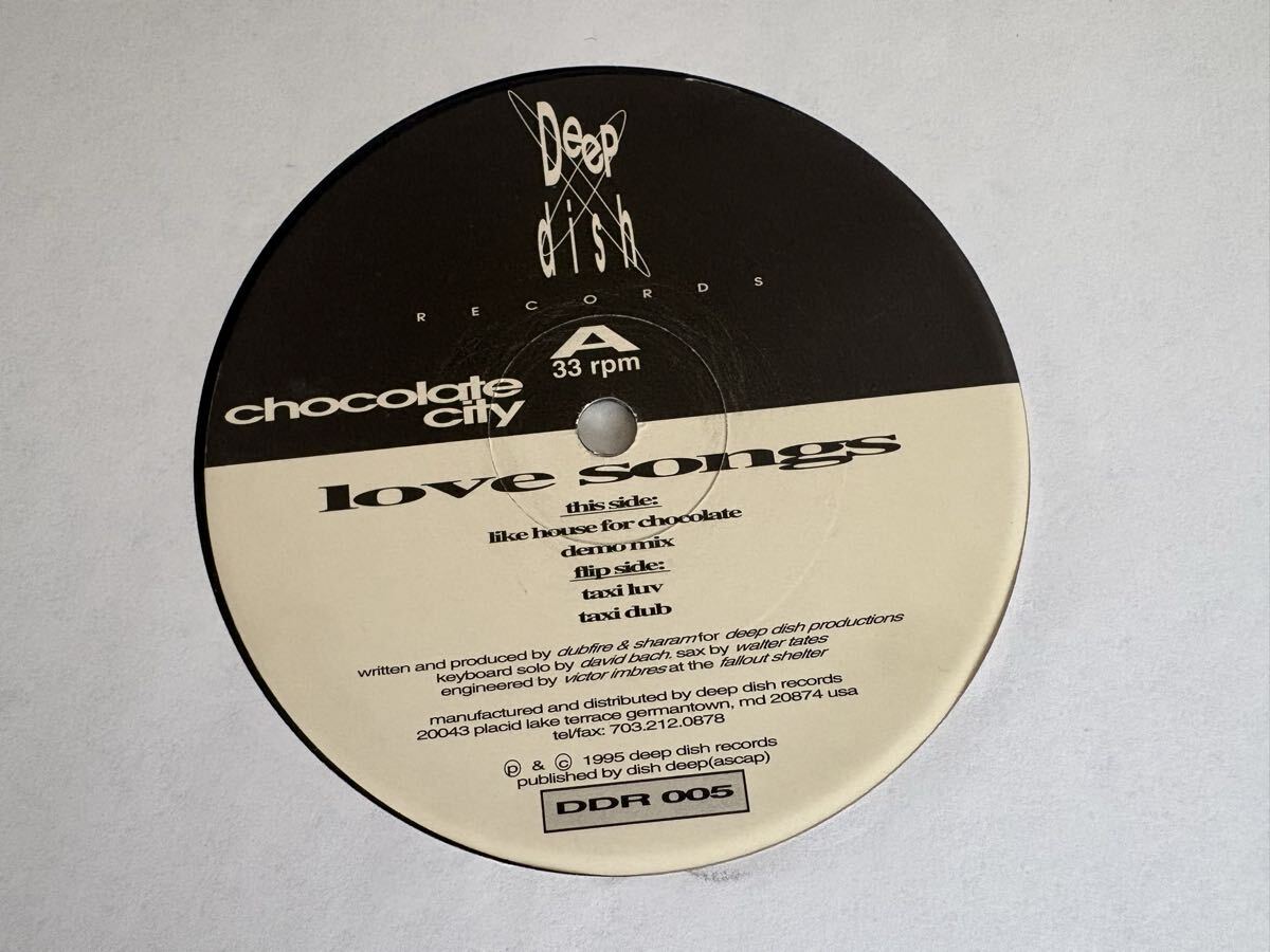 【95年US Ori/DEEP DISH】chocolate city/ love songs 4mix'12 deep dish records DDR005 ディープ・ディッシュ,DEEP HOUSE,dubfire&sharam