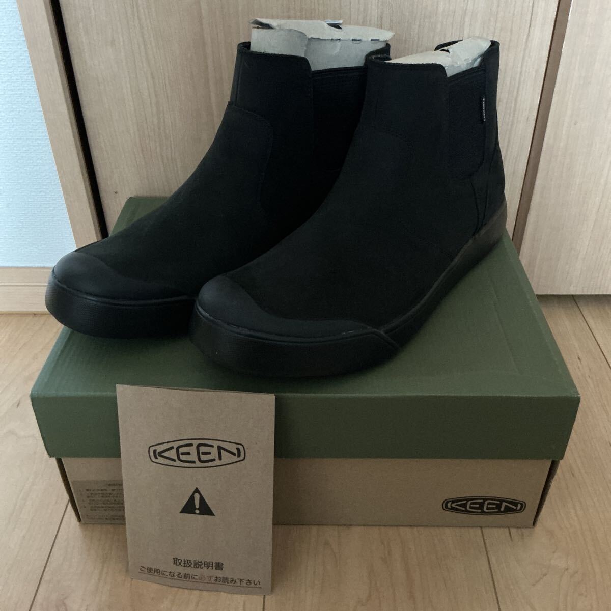 新品 28cm ELENA CHELSEA TRIPLE BLACK KEEN 防水 ブーツ キーン サイドゴアブーツ エレナ チェルシー　定価17600円