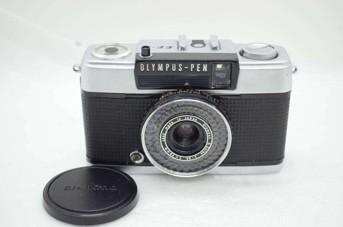 赤ベロOK OLYMPUS-PEN EE-3 ハーフサイズ コンパクトフィルムカメラ D.Zuiko 28mm F3.5 オリンパス 現状品